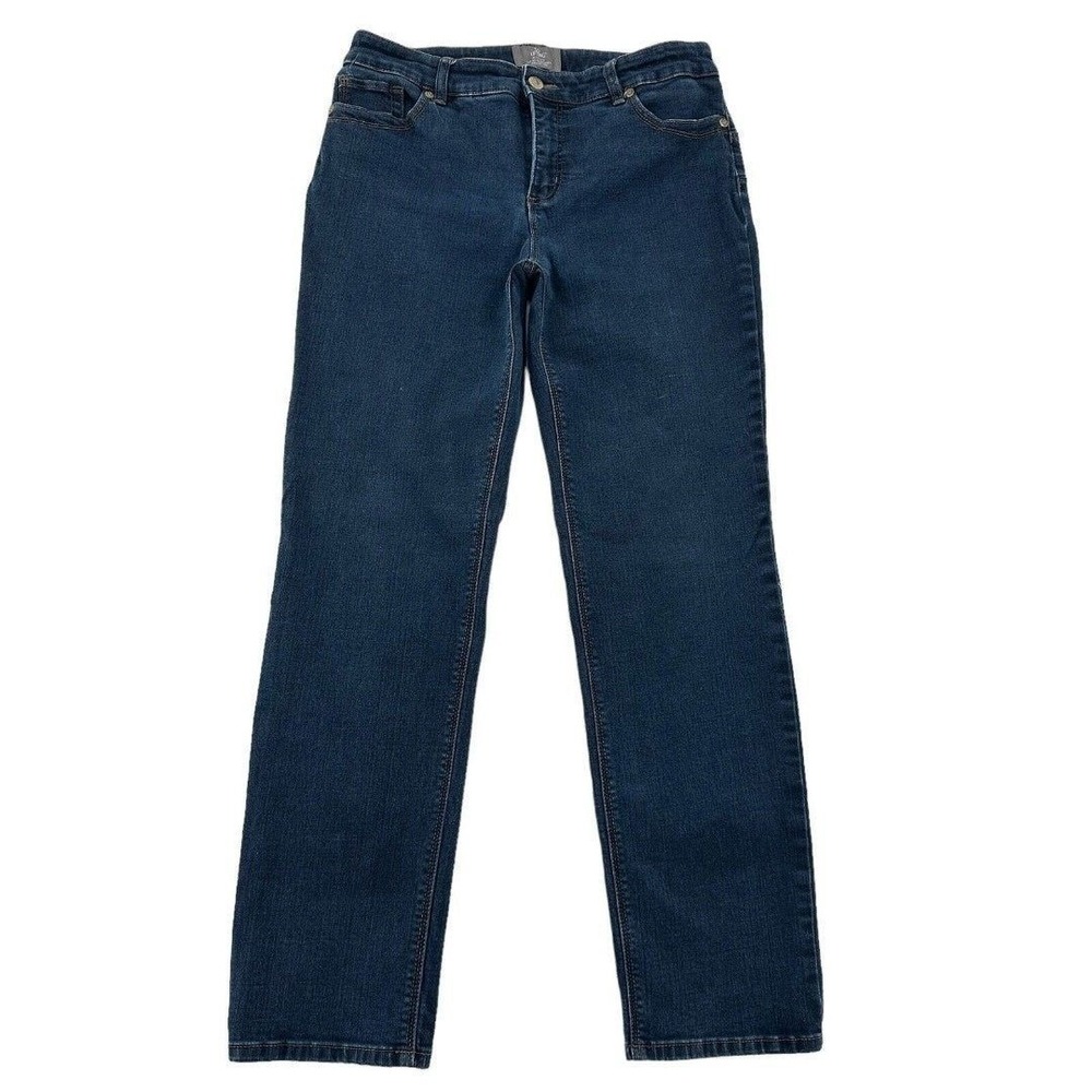 Chicos So Slimming So Lifting Womens Size 39 Straight Leg Jeans Dark Wash Blue